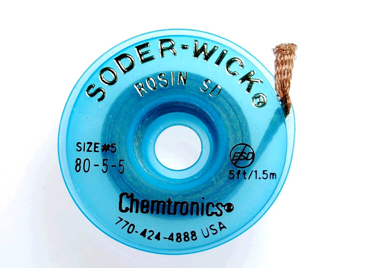 10PCS 5Ʈ ü ִ ο 3.9 mm 80-5-5   극̵ Ǯ κ Ÿ -  Ʈδн/10pcs 5ft 3.9mm 80-5-5 Desoldering Braid Spool Soder-Wick Chemtronics
